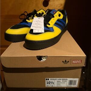 Adidas Marvel Wolverine Rivalry Low Yellow and Blue Sneakers